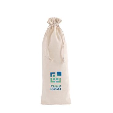 Sacchetto lungo con chiusura a coulisse in cotone riciclato 120 g/m²