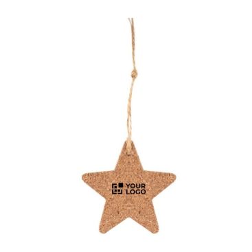 Decorazione natalizia da appendere a forma di stella in sughero