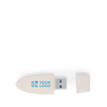 Chiavetta USB con cappuccio e corpo in paglia di grano