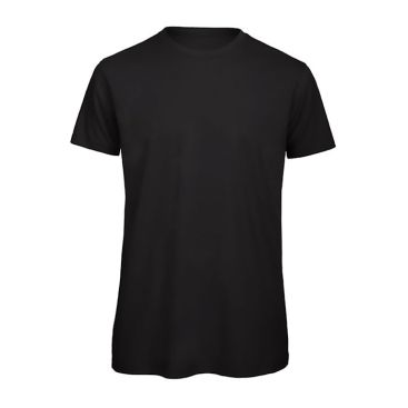 Maglietta da uomo a maniche corte in cotone organico 140 g/m² B&C color nero