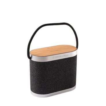 Altoparlante da 5W in rPET e bambù con caricatore wireless da 15W