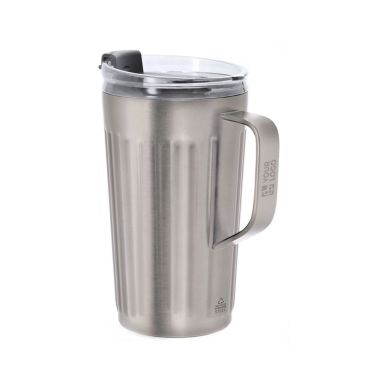 Tazza termica in acciaio inox riciclato con foro per cannuccia 350ml
