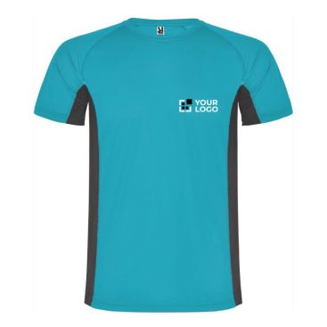 T-shirt sportiva bicolore da uomo in poliestere 140 g/m² Roly 