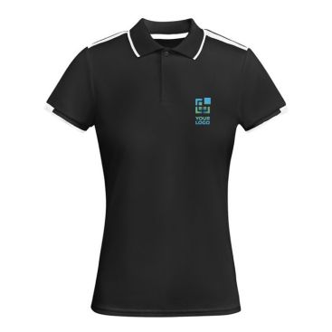 Polo sportiva bicolore da donna in poliestere 140 g/m² Roly 