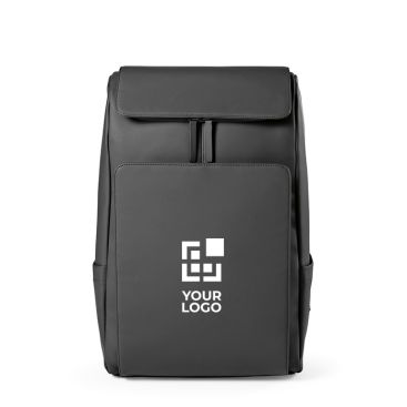 Zaino 20L ecopelle brandizzato tasca imbottita posteriore pc portatile Zaino 20L ecopelle brandizzato tasca imbottita posteriore pc portatile