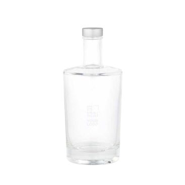 Borraccia cilindrica in vetro con tappo argentato antigoccia 540ml