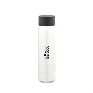 Bottiglia cilindrica in vetro con tappo a vite antigoccia 520ml
