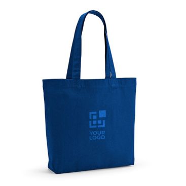 Tote bag con manici lunghi in cotone riciclato ed rPET da 180 g/m²
