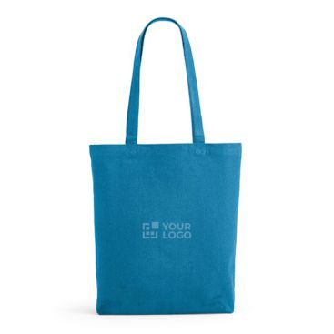 Tote bag in cotone e poliestere riciclato con manici lunghi 280 g/m²