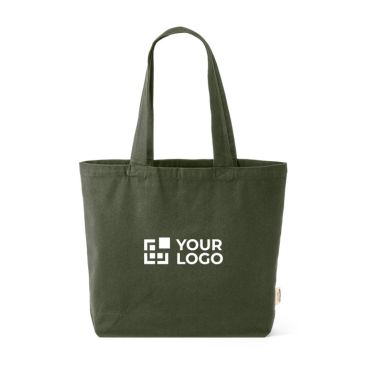 Borsa della spesa ecologica con tasca interna e manici lunghi 220 g/m²