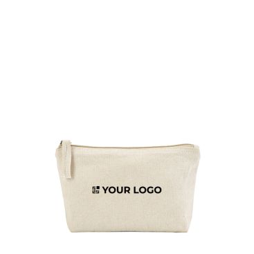 Beauty case in cotone riciclato con scomparto principale da 1,1L