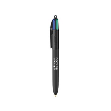 Penna a sfera in plastica soft touch con inchiostro a 4 colori BIC®