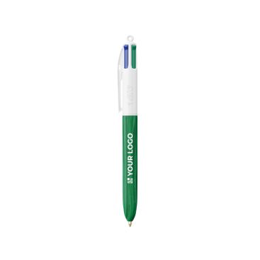 Penna a sfera in plastica effetto legno prodotta nell’UE con 4 inchiostri BIC®