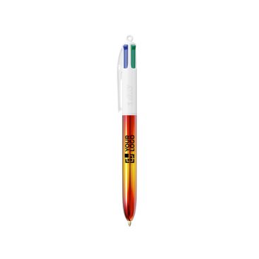 Penna a sfera in plastica con finitura metallica e inchiostro 4 colori Flags BIC®