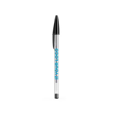 Penna a sfera classica in plastica trasparente con inchiostro nero BIC® Cristal®