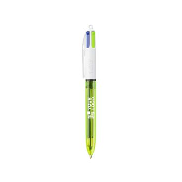 Penna in plastica con evidenziatore a punta fine e inchiostro 4 colori Fluo BIC®