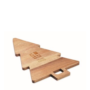 Tagliere da portata in legno di acacia a forma di albero di Natale