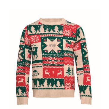 Maglione natalizio in maglia 100% acrilico con taglia unica L-XL