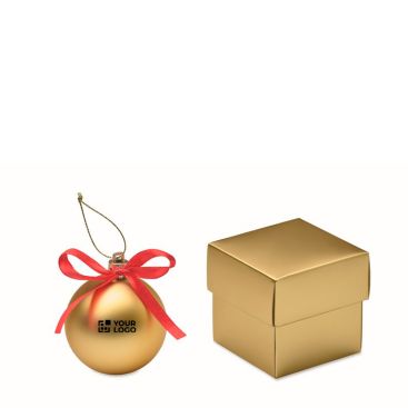 Pallina di Natale da appendere con nastro e confezionata in scatola regalo