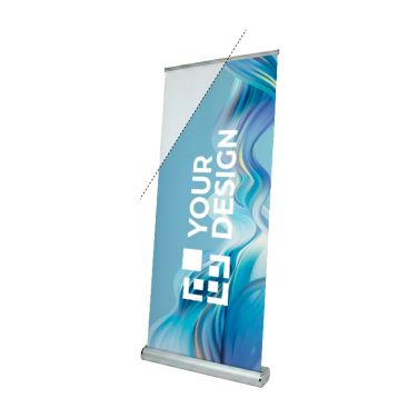 Banner roll-up prodotto in Europa con borsa per il trasporto media