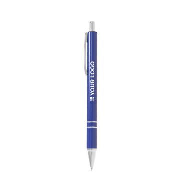 Penna a sfera in alluminio personalizzabile dal design moderno con inchiostro blu