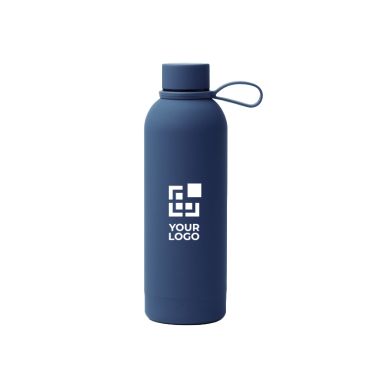 Borraccia termica in acciaio inox riciclato con maniglia in silicone morbido 500 ml