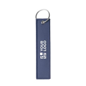 Portachiavi rettangolare tipo ''Remove Before Flight'' con anello metallico