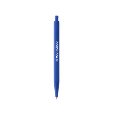 Penna a scatto con fusto esagonale opaco, inchiostro blu