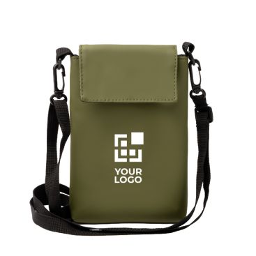Borsa a tracolla in pelle sintetica con fodera interna e chiusura in velcro