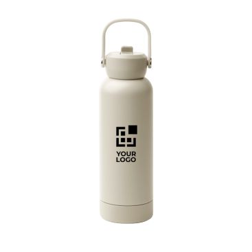 Borraccia in acciaio inox riciclato a doppia parete con manico e cannuccia 730ml
