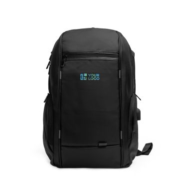Zaino in nylon con porta USB e spallacci e schienale imbottiti 17''
