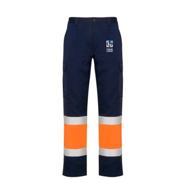 Pantaloni da lavoro alta visibilità con tasche 200 g/m2 Roly Naos 