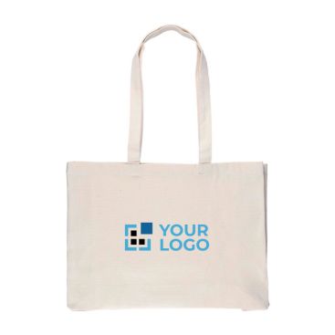 Shopper in cotone naturale Oeko-Tex® con soffietto da 280 g/m2