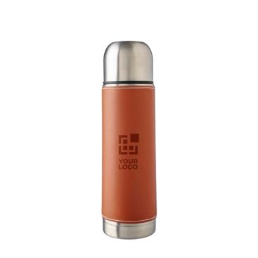 Thermos in acciaio inox con custodia in pelle removibile da 400 ml