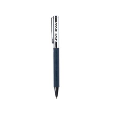 Penna roller girevole in ottone e RPET personalizzabile inchiostro blu