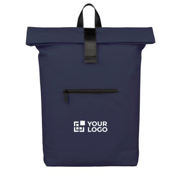 Zaino roll-top in pelle sintetica per laptop 16''