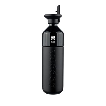 Borraccia termica in acciaio inox con cannuccia Dopper Insulated Black 580 ml