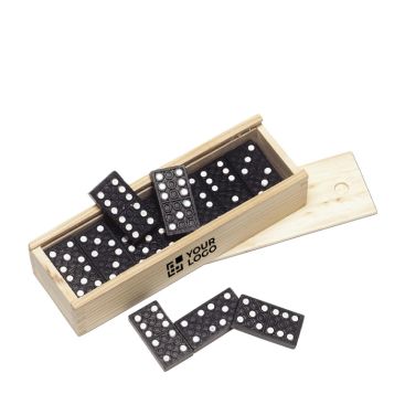 Gioco del domino con tessere in legno FSC in custodia di legno