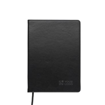 Taccuino A5 in similpelle riciclata con segnalibro e pagine a righe