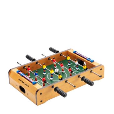 Mini calcio balilla in legno personalizzabile con 2 palline incluse