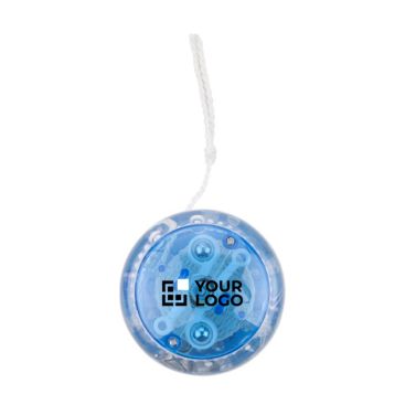 Yo-yo trasparente che si illumina durante l'uso con cordino bianco