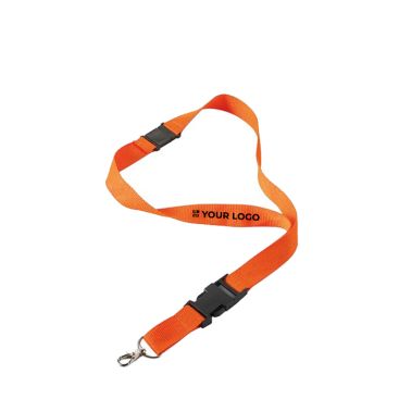 Lanyard in poliestere con moschettone e portachiavi in vari colori