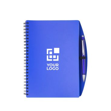 Block notes A5 con 65 pagine a righe e penna inchiostro blu