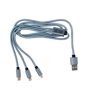 Set di cavi di ricarica con connettori multipli, lunghezza 95 cm