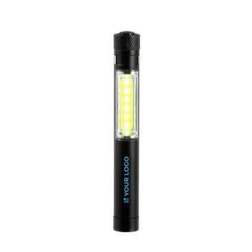 Torcia personalizzabile con luce COB, magnete e clip in metallo