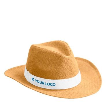 Cappello di carta con nastro in vari colori da personalizzare