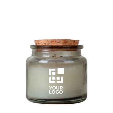 Candela personalizzabile con profumo musk e tappo in sughero 60g