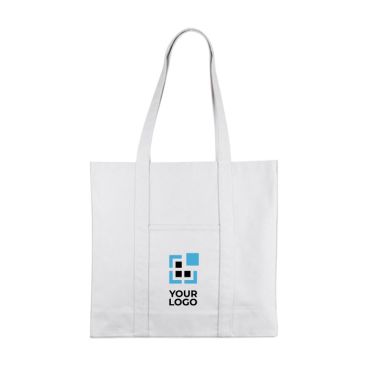 Borsa grande in cotone riciclato con manici lunghi da 360 g/m2
