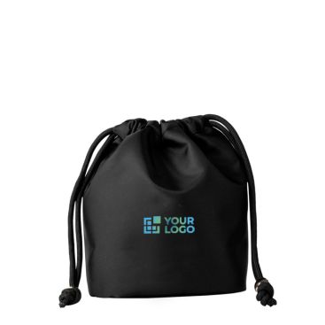 Sacchetto piccolo in nylon con chiusura a cordoncino nero 290g/m2