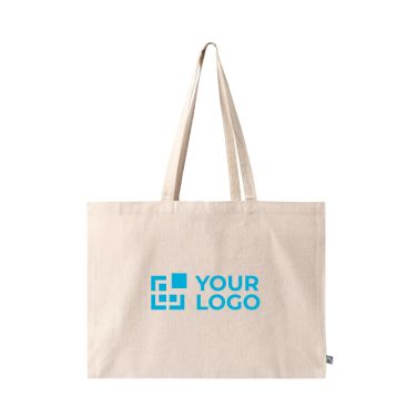 Borsa in cotone Fairtrade con soffietto e manici lunghi 220 g/m²